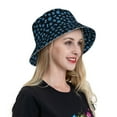 thumbnail image 5 of Kll Blue Octopus Bucket Hat for Women Men Packable Travel Beach Sun Hat Outdoor Rave Accessories Reflective Fisherman Cap, 5 of 6