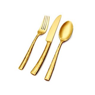 Hampton Forge 894758 Skandia Zephyr Satin Gold 45 Piece Flatware Set