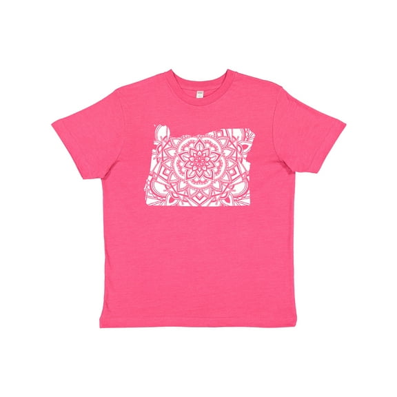 Inktastic Oregon Silhouette Mandala Youth T-Shirt
