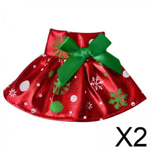 vestido de falda de muñeca,1/12 Falda de muñeca de Navidad,Vestido de de Navidad Ropa de alta costura de Papá Noel,Ropa de muñeca Juguetes para bebés Accesorios Regalos para niños<