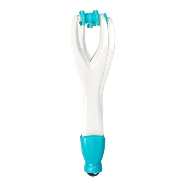 Masajeador de dedos de doble rodillo: diseño ergonómico, rodillos curvados y portátil, para aliviar la tensión de manos y muñecas