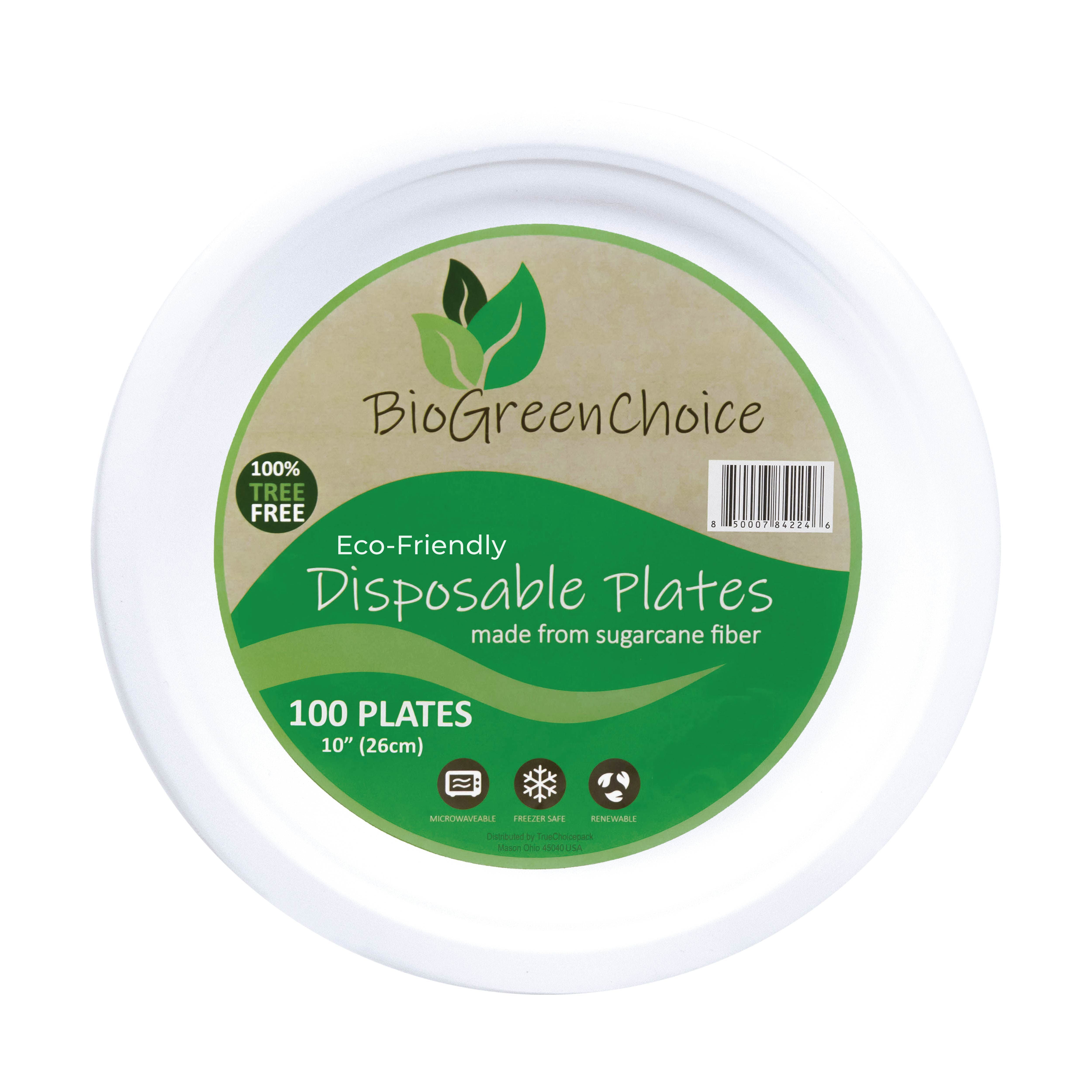BioGreenChoice 10in. EcoFriendly Disposable Paper Plate Microwave