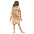 thumbnail image 4 of FORMRS Niños Bathrobe Unisex Hooded Robe Soft Plush Pajamas Sleepwear, Size 4-6T, Sunny Floral, 4 of 7