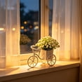 thumbnail image 5 of Japceit Mini Bicycle Planter With Artificial Flowers, Vintage Bike Floral Arrangement, Desktop Decoration Ornament, Cute Home Accent, 5 of 6