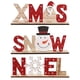 thumbnail image 1 of Papá Noel Muñeco De Nieve Copos De Nieve Decoración De Letras Adorno De Mesa Letras Signo Decoración De Fiesta De Navidad Vogacara HA040313-01, 1 of 6