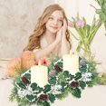 thumbnail image 2 of Christmas Decorations Candle Rings Wreaths for Table Decor,Small Christmas Wreath with Red Berries Candle Wreath for Home Dinner Wedding Party Table Decoration Mini Wreath (8), 2 of 5
