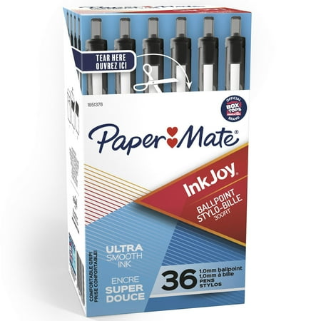 Paper Mate InkJoy 300RT Retractable Ballpoint Pens  Medium Point (1.0mm)  Black  36 Count 12 Box 