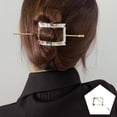 thumbnail image 2 of Pinza de pelo para niñas de moda, pasador de metal sin óxido, Cuadrado de plata Zulema Clip de pelo de chicas, 2 of 8