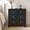 Black, variant on Brafabhome Modern Nightstands with Fast Charging Station, Rattan 2-Drawers Storage Bedside Tables Night Stand for Bedroom Living Room, Walnut