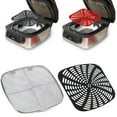 thumbnail image 5 of TIERPOP Stainless Steel Splatter Shield Silicone Liner Set for Ninjafoodi AG300 AG300C AG301C AG302 AG400 Air Accessories, 5 of 10