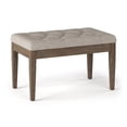 thumbnail image 1 of Waverly 28" WD Rectangle Tufted Ottoman Bench in Natural Linen Look Fabric, 1 of 7