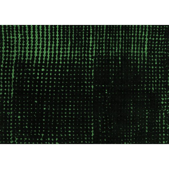 Ahgly Company Indoor Rectangle Abstract Emerald Green Modern Area Rugs, 5' x 7'