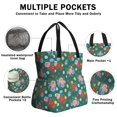 thumbnail image 3 of Pioneer Flower Floral Print Pattern Drawstring Lunch Bag Women - Drawstring Lunch Bag Insulated for Work Office - Stain-Resistant Large Lunchbags for Women with Multi-Pockets, 3 of 6
