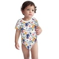 thumbnail image 2 of Yiaed Lilies Flowers Print Infant Climbing Short Sleeve Onesie One-Piece Baby Bodysuit Clothes 0-12 Months -18 Months, 2 of 6