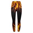 thumbnail image 6 of Juslio Pants for Women Elastic Yoga High Waisted Sweat Running Print Yellow Womens Leggings, 6 of 7