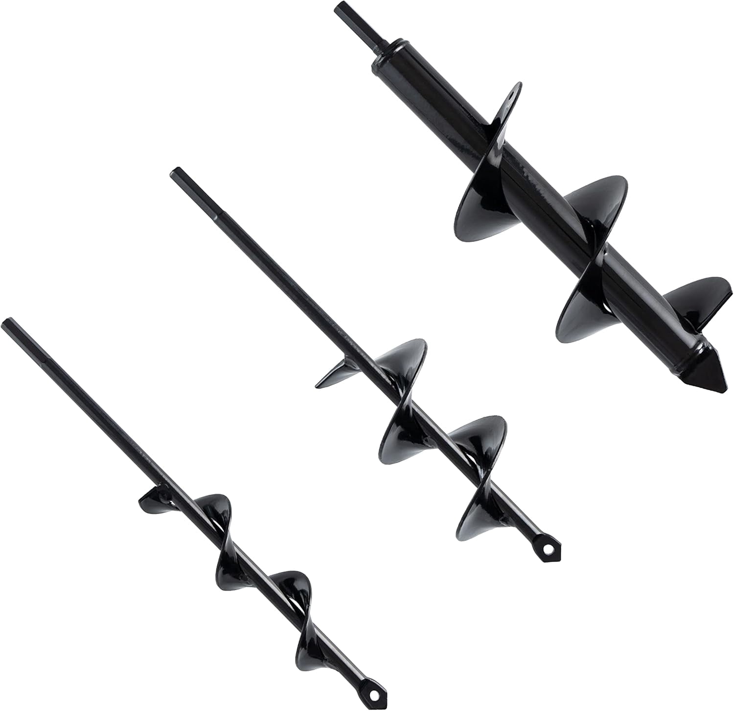VASGOR Set 3 (1.6x16", 2.6x16", 3.5x16") Auger Drill Bit for Planting - Easy Planter Garden Auger - Bulb & Bedding Plant Augers - Posthole Digger for 3/8” Hex Drive Drill