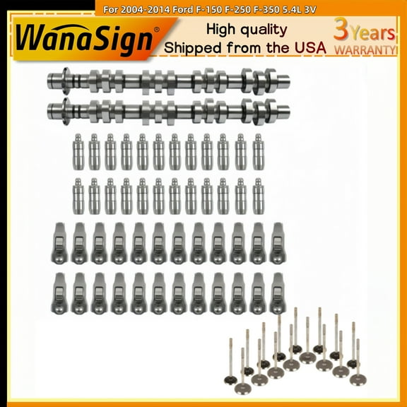 Camshaft Rocker Arms Valve Lifters Kit For 2004-2014 Ford F-150 F-250 F-350 Lincoln 4.6L 5.4L 3V
