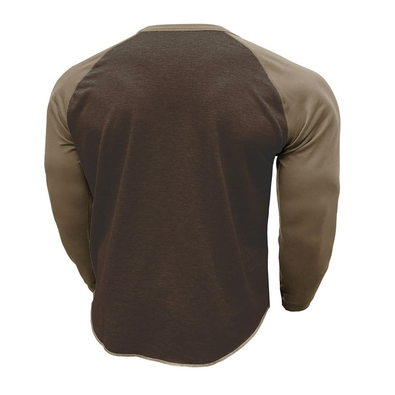 Yyeselk T-Shirt for Men Casual Color Block Long Sleeve Raglan T