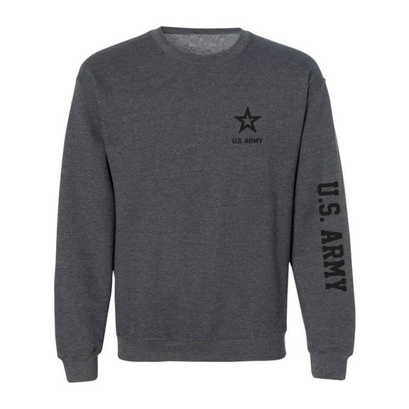 U.S. Army Black Sleeve Print Crewneck Sweatshirt
