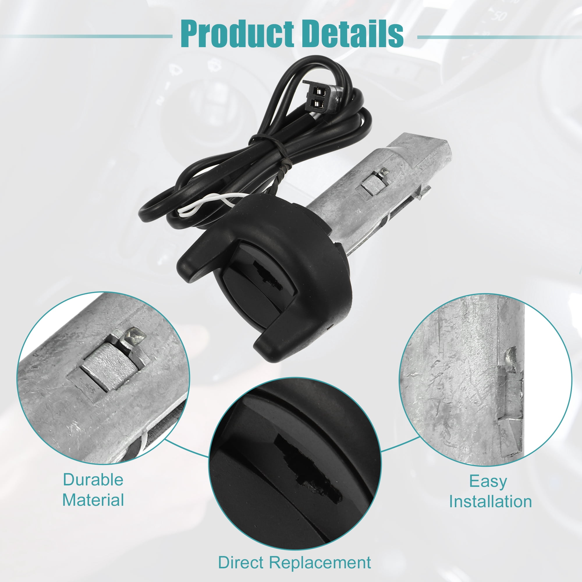 Unique Bargains Ignition Switch Cylinder Lock Assembly Fit for Buick Century Silver Tone