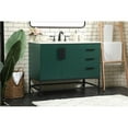 thumbnail image 2 of Pemberly Row 42" Aluminum MDF Single Bathroom Vanity in Green, 2 of 8