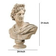 thumbnail image 2 of Benjara 13.5" Modern Marmag Antiquely Composed Placidia Bust Statue in Brown, 2 of 7