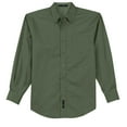 thumbnail image 5 of Port Authority S608ES Mens Extended Size Long Sleeve Easy Care Shirt, Clover Green - 9XL, 5 of 6