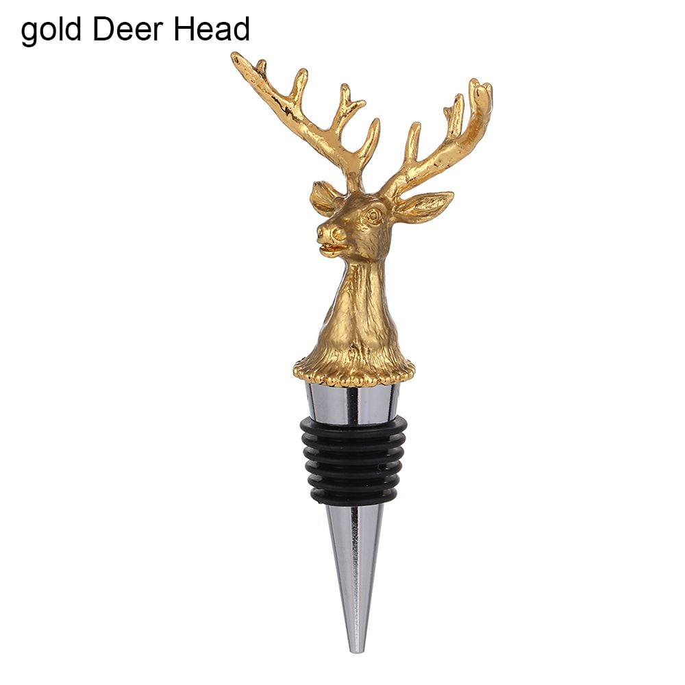 Reusable Leak Proof Bar Tools Deer Head Wine Cork Wine Stopper Beverage