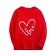 thumbnail image 2 of Bnwani Valentines Long Sleeve Toddler T Shirt Cotton Fall Crew Neck Casual Fashion Heart Printed Tops 4-5t, 2 of 6