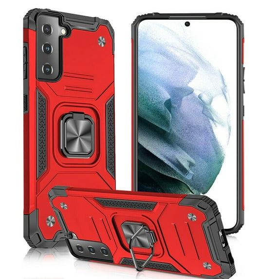 SOATUTO For Samsung S23 Plus Phone Case Military Grade Drop Rugged Cover Anti-Scratch Protective 360° Rotate Kickstand Sturdy Shockproof Phone Case Cover For Samsung Galaxy S23 Plus - Red