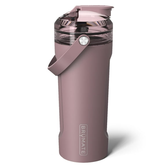 BrüMate MultiShaker Blender Shaker Bottle | 100% Leakproof Insulated Stainless Steel Shaker Bottle | Protein Shaker Bottle, and Pre Workout Bottle for the Gym | 26oz (Rose Taupe)