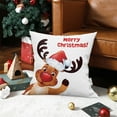 thumbnail image 2 of Almohadas Decorativas para la Sala de Estar Decoración de la Sala de Estar de Vacaciones Temática de Navidad, Almohada de Terciopelo de Piel de Melocotón Impresa en Color Digital Suave Y Amigable con, 2 of 6