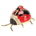 thumbnail image 1 of Caja de Baratijas de Mariquita Bling Bling Caja de Joyería Roja, 1 of 12