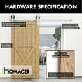 thumbnail image 4 of Homacer Brushed Nickel Sliding Barn Door Hardware Kit, for One/Single Door, 9ft Long Flat Track, Spoke Wheel Design Roller, Heavy Duty, for Interior & Exterior Use, 4 of 7