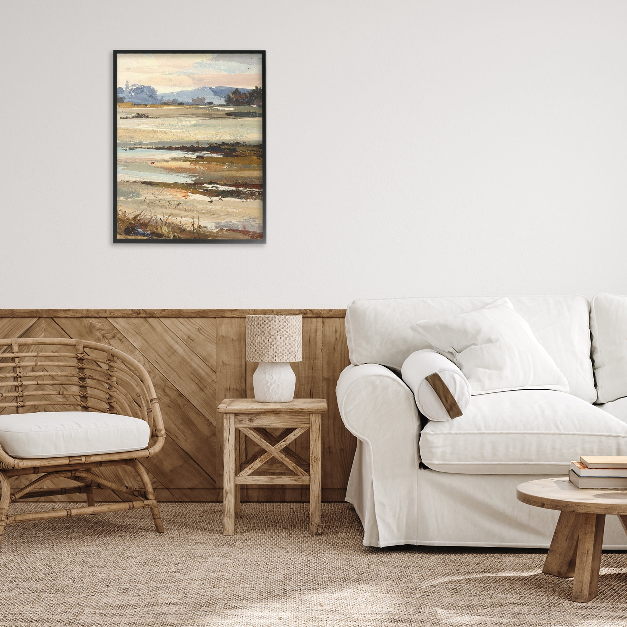 Stupell Industries Distant Horizon Portrayal Black Framed Giclee Art, design by Alonza Saunders