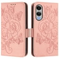 thumbnail image 2 of Designed For Samsung Galaxy S25 Edge Flip Phone Case,Embossed Butterfly&Rose Designing,PU Leather Flip Folding Kickstand,Card Slots,With Shoulder Strap&Wrist Strap,Shockproof Wallet Case,Pink, 2 of 9