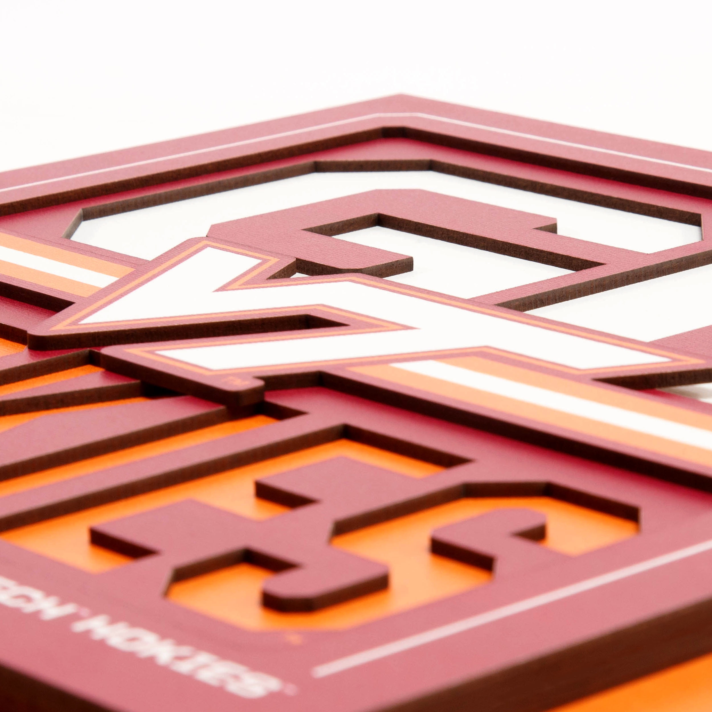 YouTheFan NCAA Virginia Tech Hokies Slogan Series 3D Wall Art