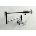 thumbnail image 3 of Kingston Brass KS4101BX Metropolitan Two-Handle 1-Hole Wall Mount Pot Filler Faucet in Polished Chrome, 3 of 8