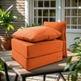 thumbnail image 4 of POCASSY 6" Thick Outdoor Chair Cushions Set of 6, 22" x 24" x 6" Outdoor Cushions for Patio Furniture, Deep Seat and High Back Cushion for Patio Rocking Dining Chair and Couch, Orange, 4 of 12