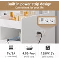 thumbnail image 4 of Makeup Vanity Desk with Mirror and Lights, White Vanity Table with 3 Color Lights, 7 Storage Drawers and Large Mirror for Women,White, 4 of 8