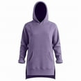 thumbnail image 3 of Ruyang Oversized Hoodie Dress for Girls Long Hooded Sweatshirt Dress Pocket Side Split Warm Casual Cozy Pullover Sweaters, 3 of 9