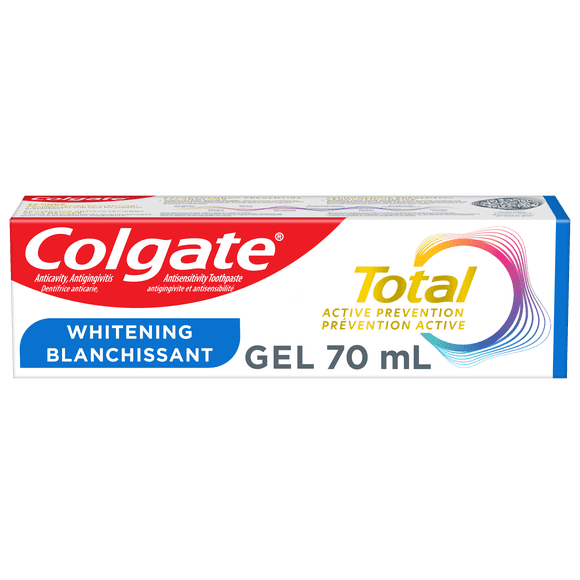 Colgate Total Prevention Active Gel Dentifrice Blanchissant, Menthe, 70 ml