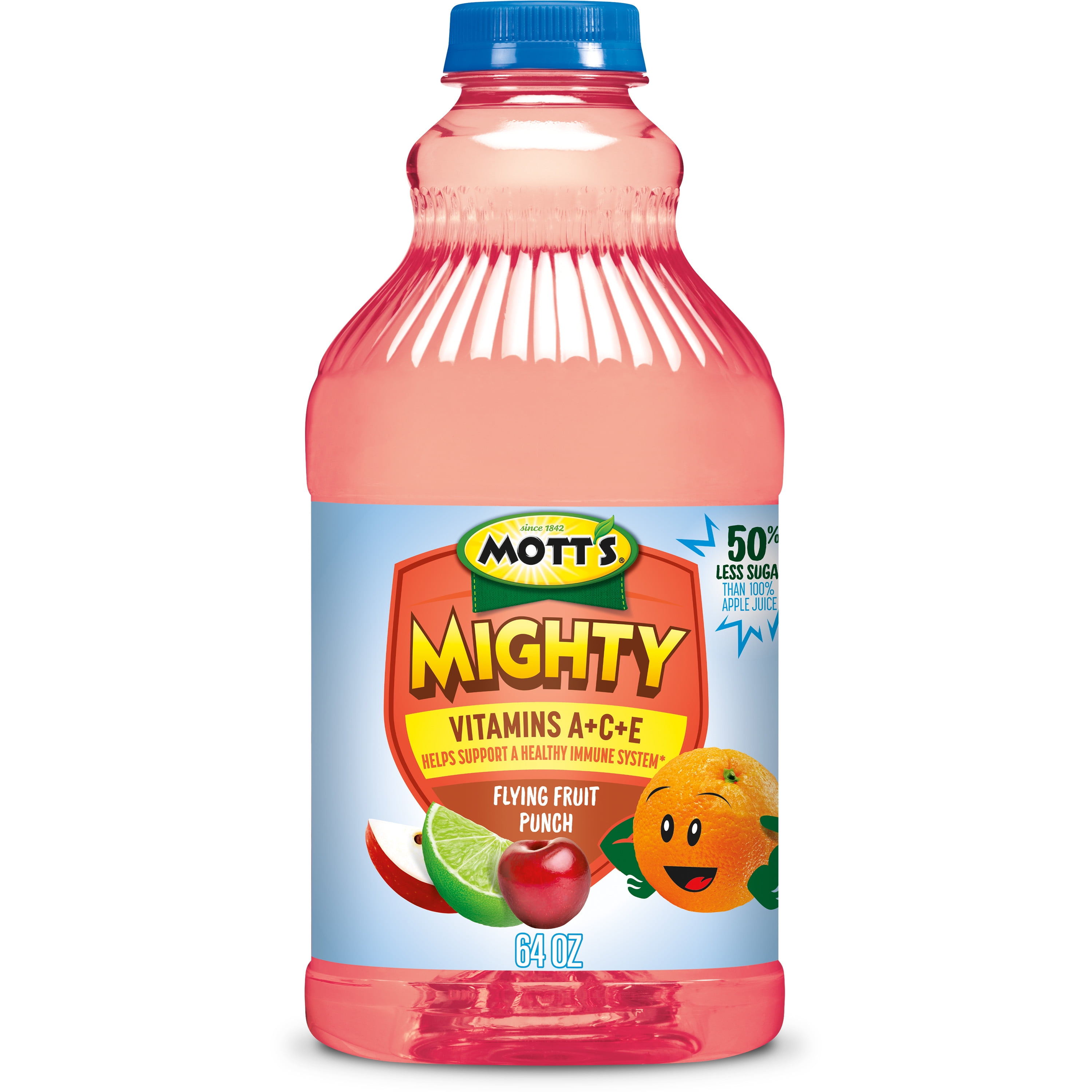 Mott's Mighty Flying Fruit Punch Juice, 64 Fl Oz Bottle