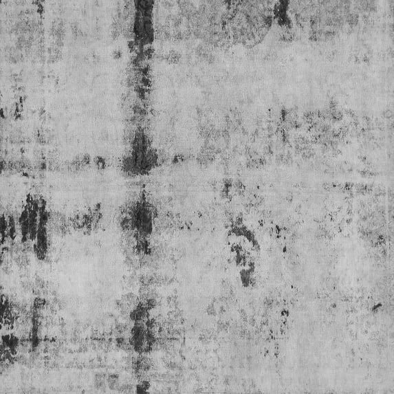 Ahgly Company Indoor Square Abstract Gray Modern Area Rugs, 4' Square