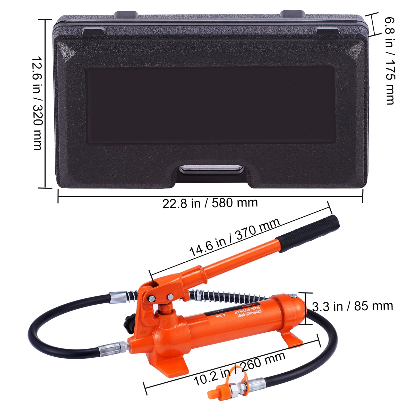 KFFKFF 4 Ton Hydraulic Jack Air Pump Lift Ram Body Frame Porta Power Repair Kits