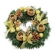 thumbnail image 4 of 30cm Navidad Adviento Guirnalda Candelabro Ornamento floral Adornos con 4 velas Dorado, 4 of 8