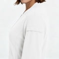 thumbnail image 5 of Vivianyo HD Women's V‑Neck Zip Up Nurse Work Sweatshirt, Fitted Stretch Long Sleeve Top, Fall Uniform Cover Up with Pen Sleeve Slots and Pockets for Medical Workplace and Daily Errands, Sizes S-2XL, 5 of 7