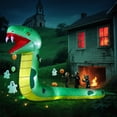 thumbnail image 3 of Decoración inflable DomKom Halloween Snake de 3,9 m con LED, 3 of 6