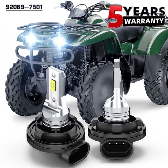 92069-7501 LED Headlight Bulbs For Polaris ATV SCRAMBLER 400 - 1998-2000
