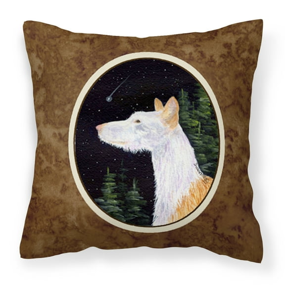 Carolines Treasures SS8499PW1414 Starry Night Ibizan Hound Fabric Decorative Pillow, 14Hx14W, multicolor